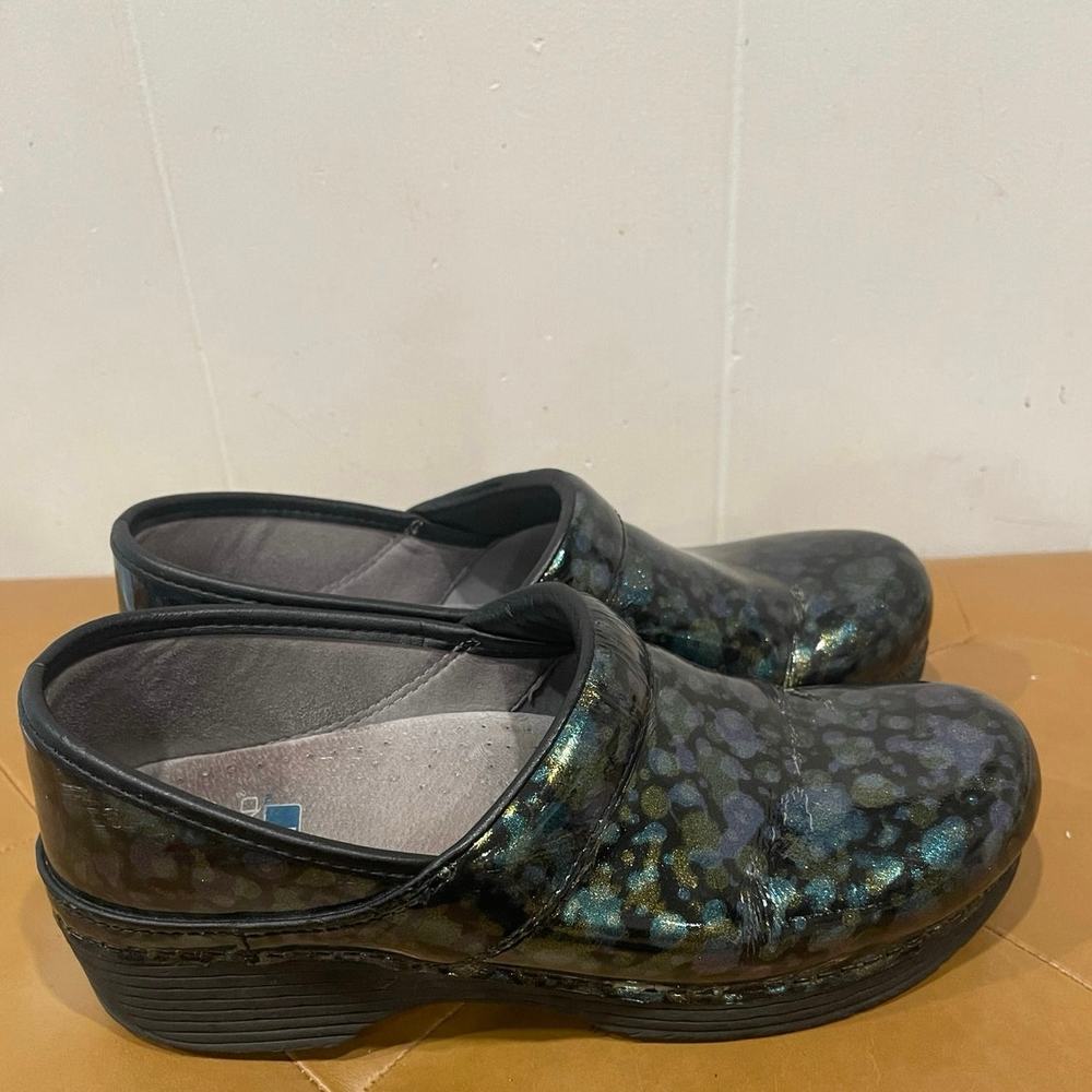 DANSKO‎ Clogs LT Pro Metallic Closed Back Patent Leather Comfort Work Size 39 - Picture 3 of 7